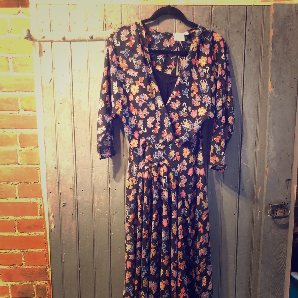 Anthropologie dress!  Long, flows at the bottom.